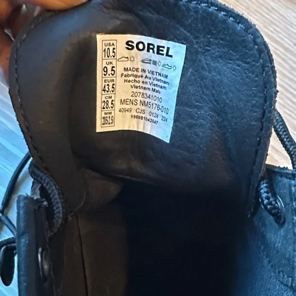 Sorel Black Leather Men's Boots - Picture 6 of 6